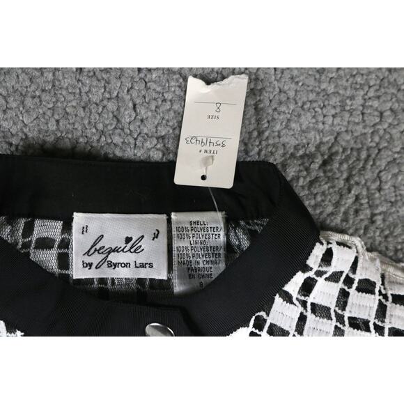 New Anthropologie Beguile x Byron Lars Lace Crochet Peplum Jacket 8 Lined Multi - Picture 6 of 11